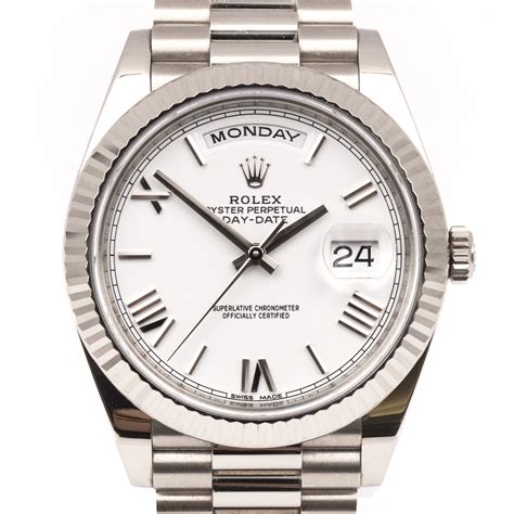 rolex white gold gm|rolex presidential 40mm white gold.